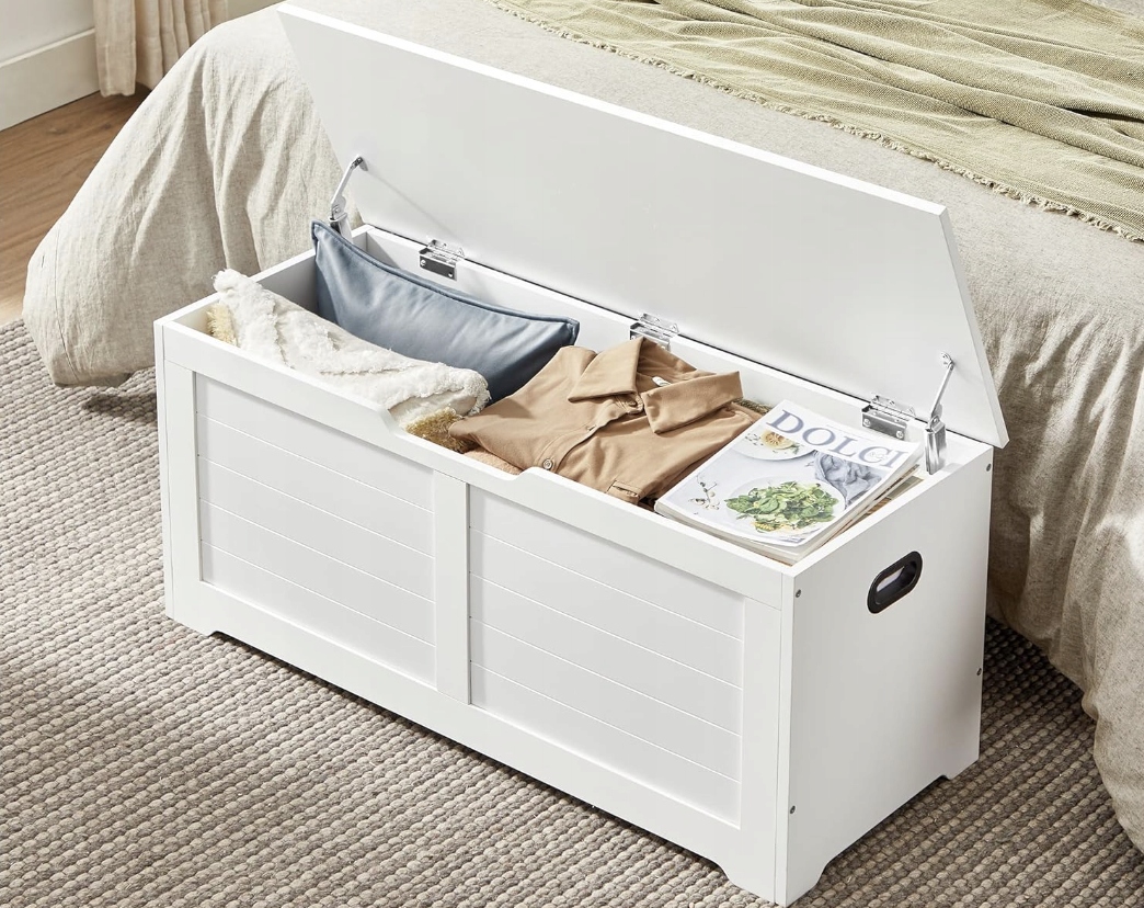 DREWNIANA SKRZYNIA DO PRZECHOWYWANIA DO SYPIALNI PRZEDPOKOJU 100x40x46 EAN (GTIN) 0194343027708