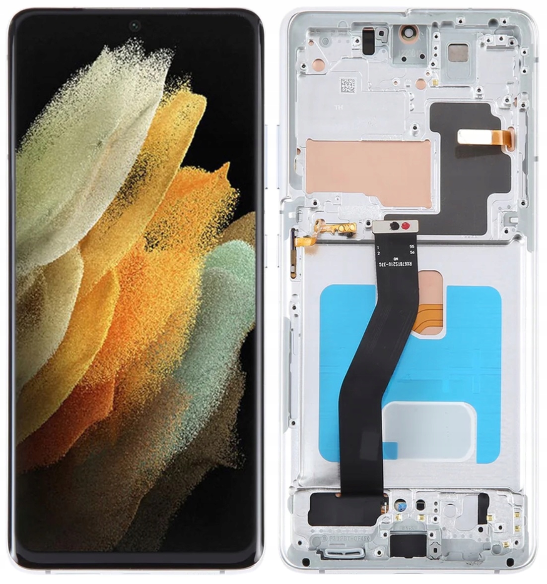 LCD displej pre Samsung Galaxy S21 Ultra 5G SM-G998B Oled, strieborný rámček