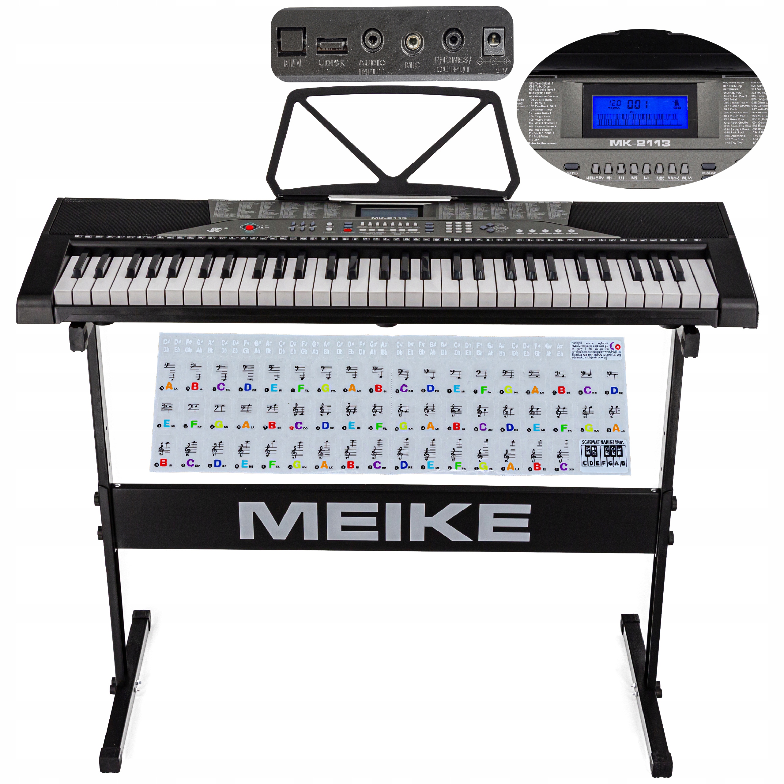

Keyboard Organy Pianino MK-2113 Statyw Kurs Nauki