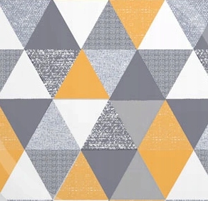 POSZEWKA jasiek TRÓJKĄTY SZARO ŻÓŁTE 40X50 CM Długość 40 cm