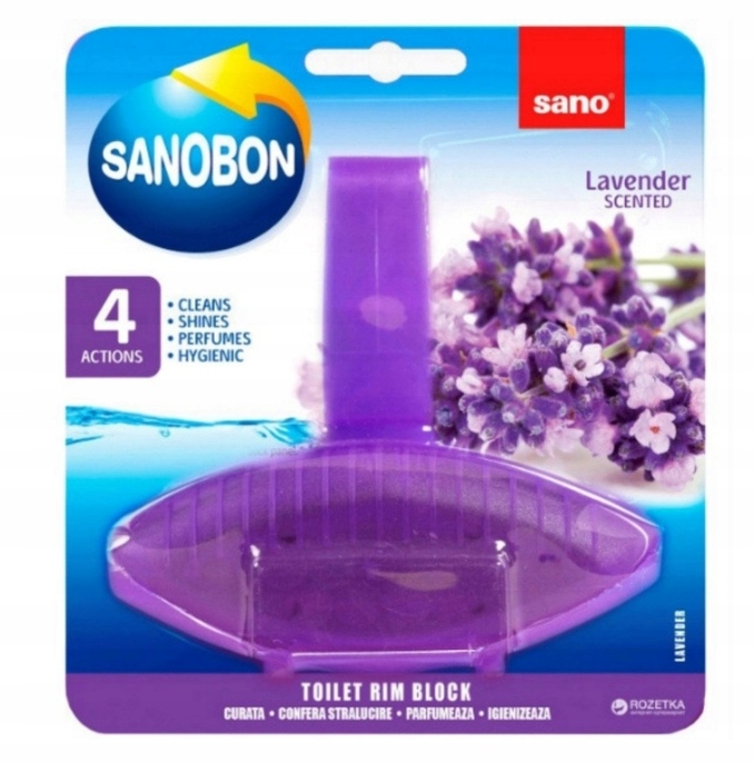 SANO ZAWIESZKA DO TOALETY WC LAWENDA 800 SPŁUKAŃ