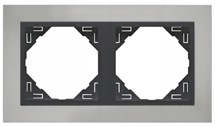 Efapel Metallo Rámeček 2X Chrom Grafit 90920 Trs