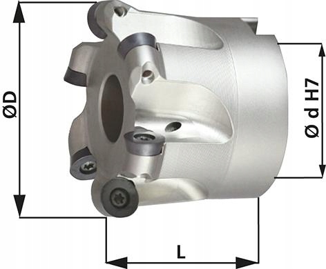 Nasazovací frézovací hlava se 4 čepelemi, D52x22 mm pro kulaté dlaždice