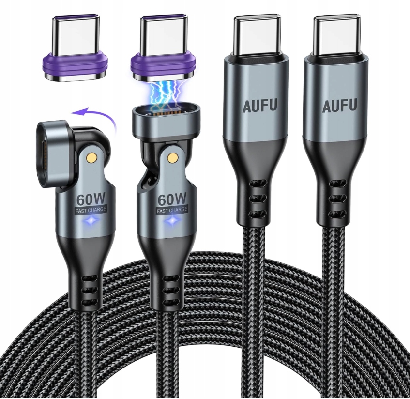 AUFU 60W USB C Magnetic Charging Cable 16PIN
