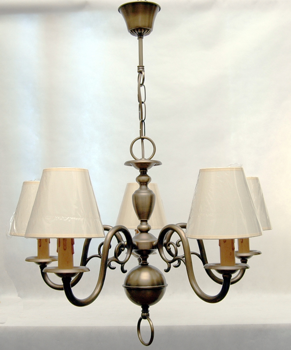 Mosadzný luster, závesná mosadzná lampa