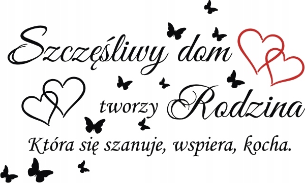 

Naklejki napisy na ścianę Dom Tworzy Rodzina 120