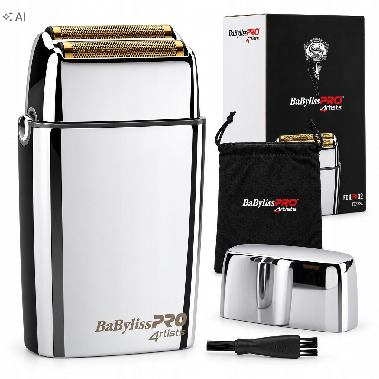Golarka Męska Foliowa Babyliss Pro FX2 4Artists Srebrna Etui 180 min 44 mm
