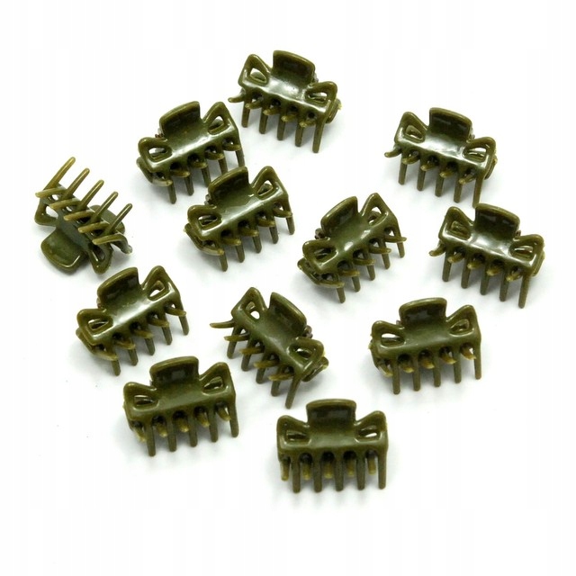 

Krabiki Zapinki do włosów Zielone 12 sztuk