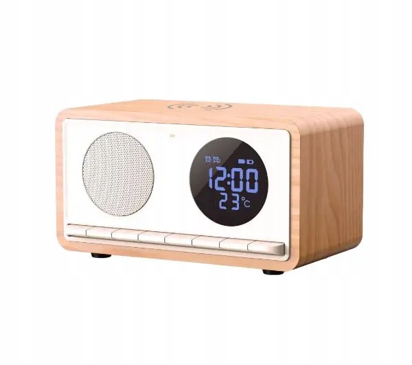 Radiobudzik Manta RDI912W Rimini Bluetooth ładowarka indukcyjna Biały