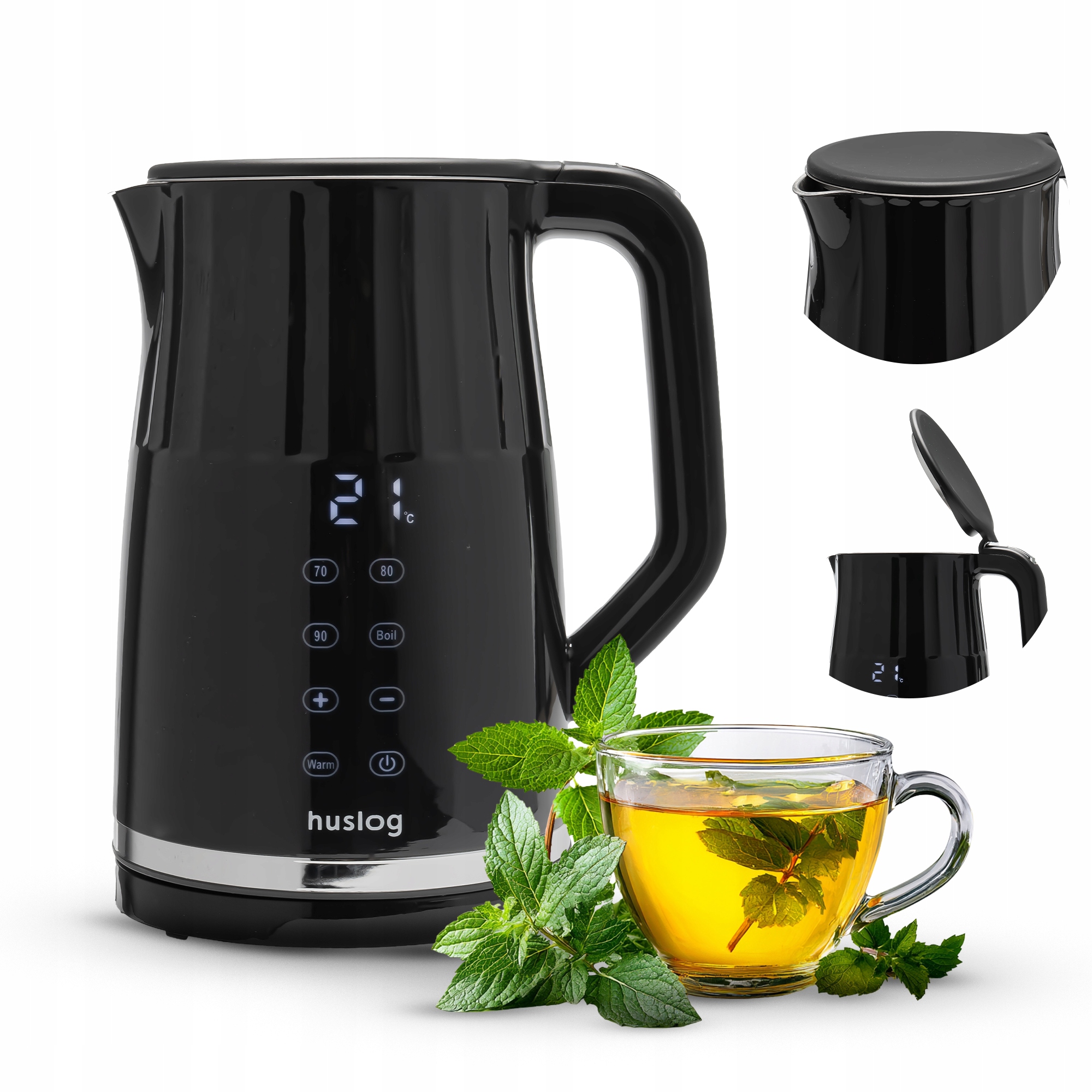 Elektrická rýhovaná konvice s dotykovým panelem 1,7 l 2200 W