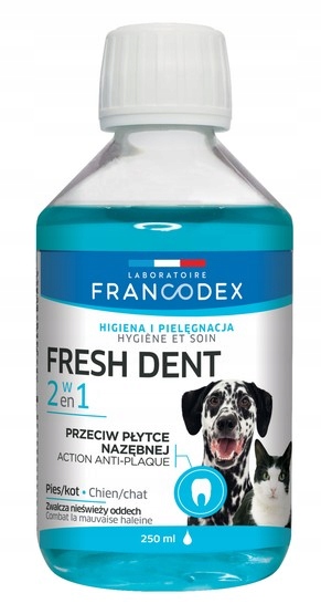 Ústní Hygiena Pro Psa Kočku Fresh Dent Francodex 250 ML