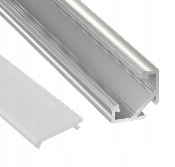 

1mb Profil C aluminiowy Narożny Surowy z Kloszem