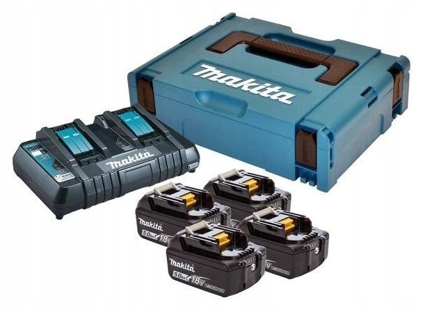 ZESTAW ZASILAJĄCY MAKITA DC18RD 4x5,0 Ah + WALIZKA