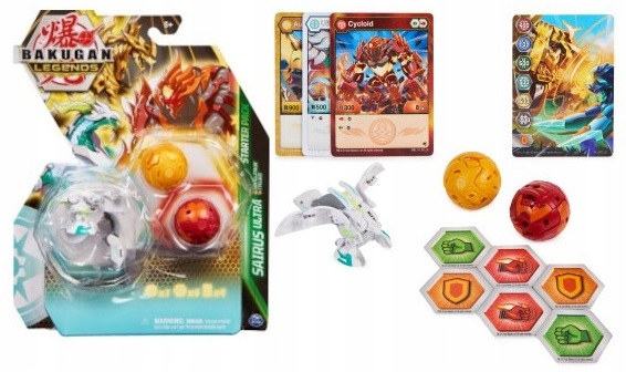 

Bakugan Legends Zestaw Startowy 3 szt Sairus Ultra