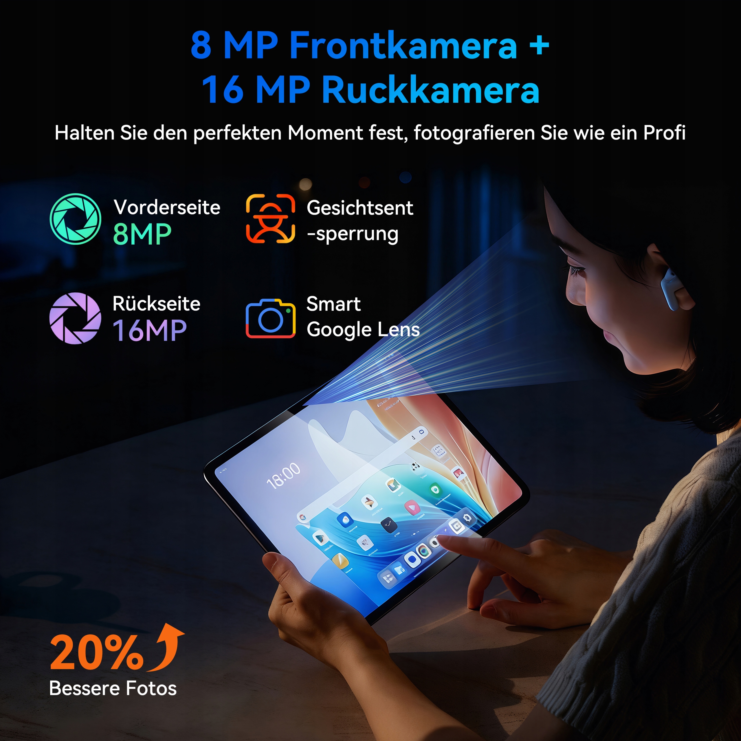 Tablet 11" 12 GB / 128 GB Android 15 Octa-Core 16MP+8MP 8000mAh Marka bez marki