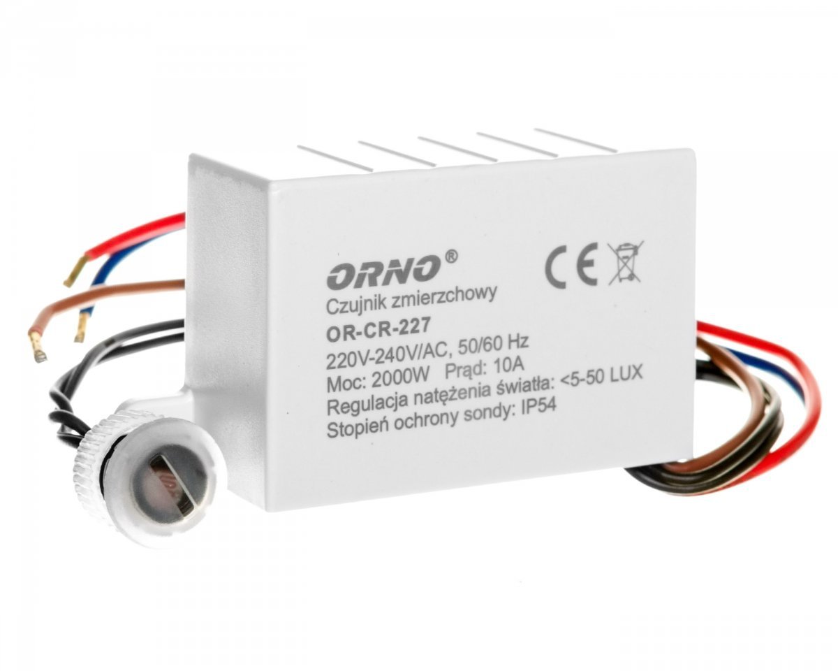 

Wyłącznik zmierzchowy z czujnikiem 10A OR-CR-227