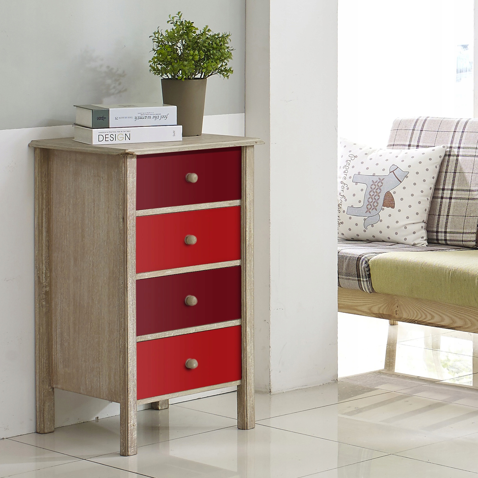 Folia Na Meble BURGUND MAT Naklejka PCV Rolka 3m Marka DecoMeister