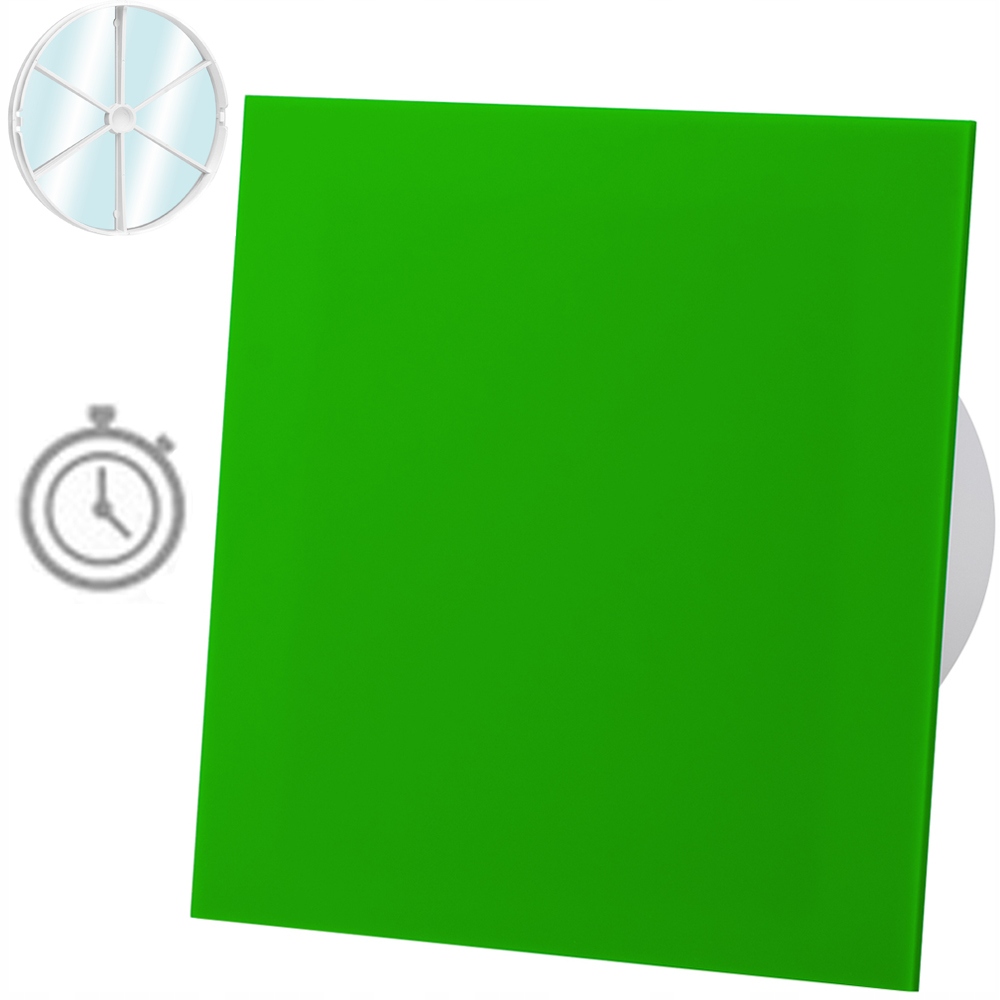 Ventilátor S Zpětným Ventilem Panel Zelený Časový Spínač Timer Fi 100