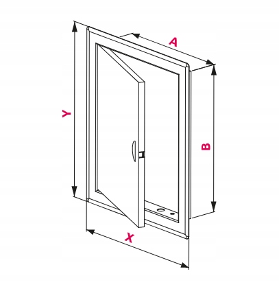DRZWICZKI REWIZYJNE METALOWE 20x40 Białe DM94 Kod producenta DM94