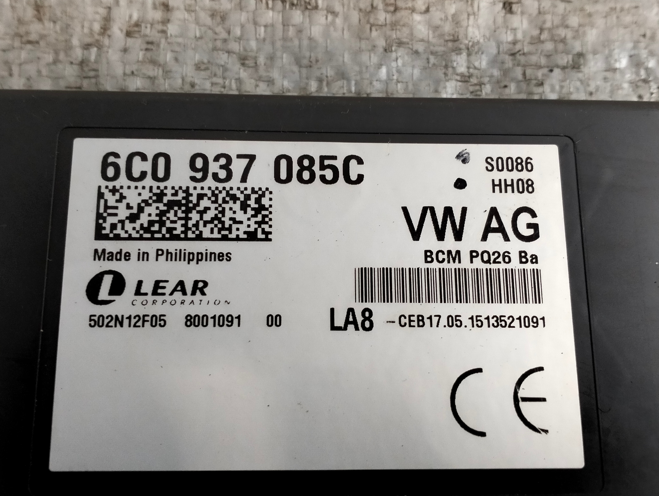 unité commande confort SKODA RAPID 2015r 6C0937085C