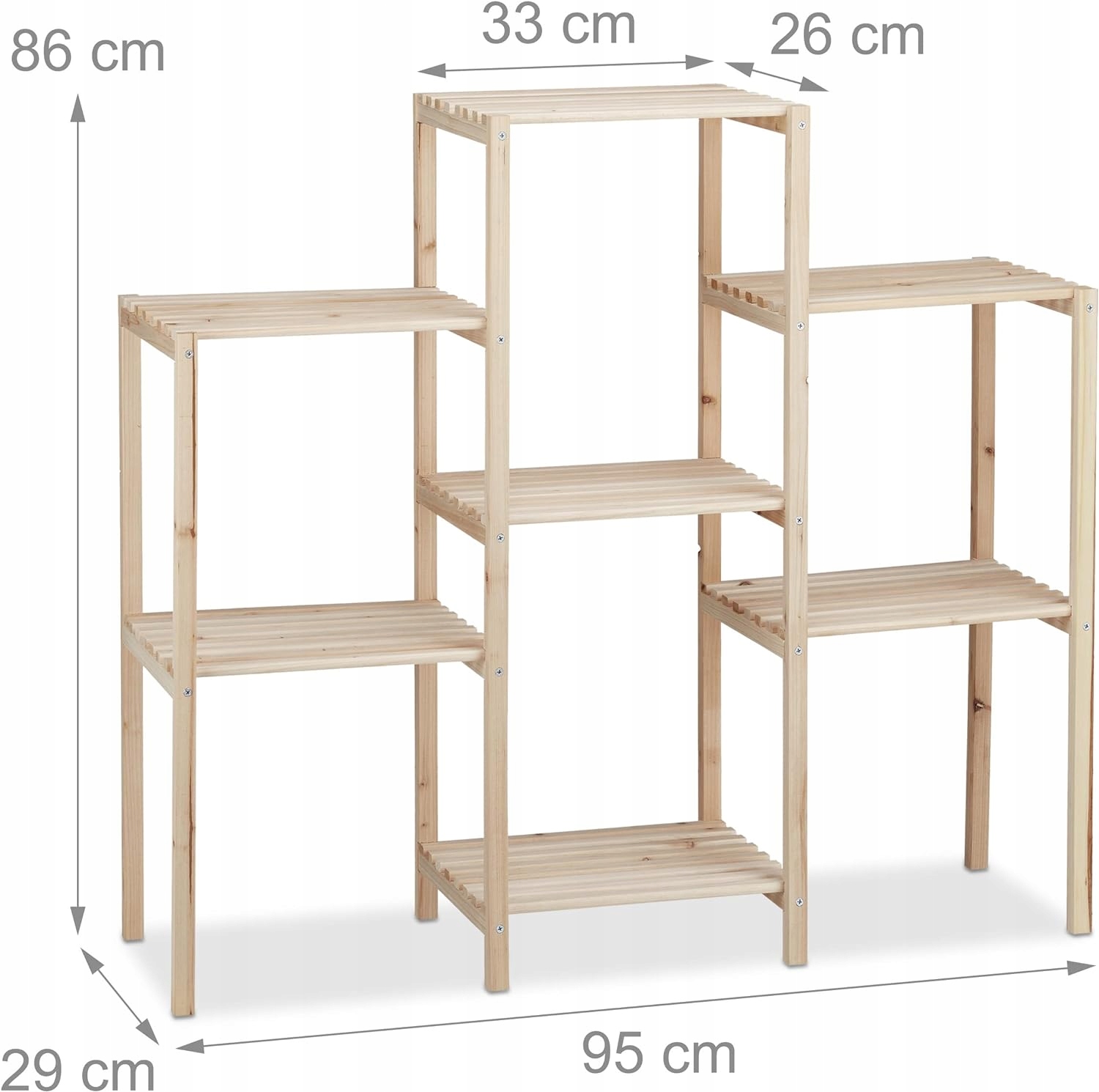 REGAŁ NA ROŚLINY KWIETNIK 86X95X29CM DO DOMU TARAS BALKON OGRÓD RUSTYKALNY EAN (GTIN) 6900101177561