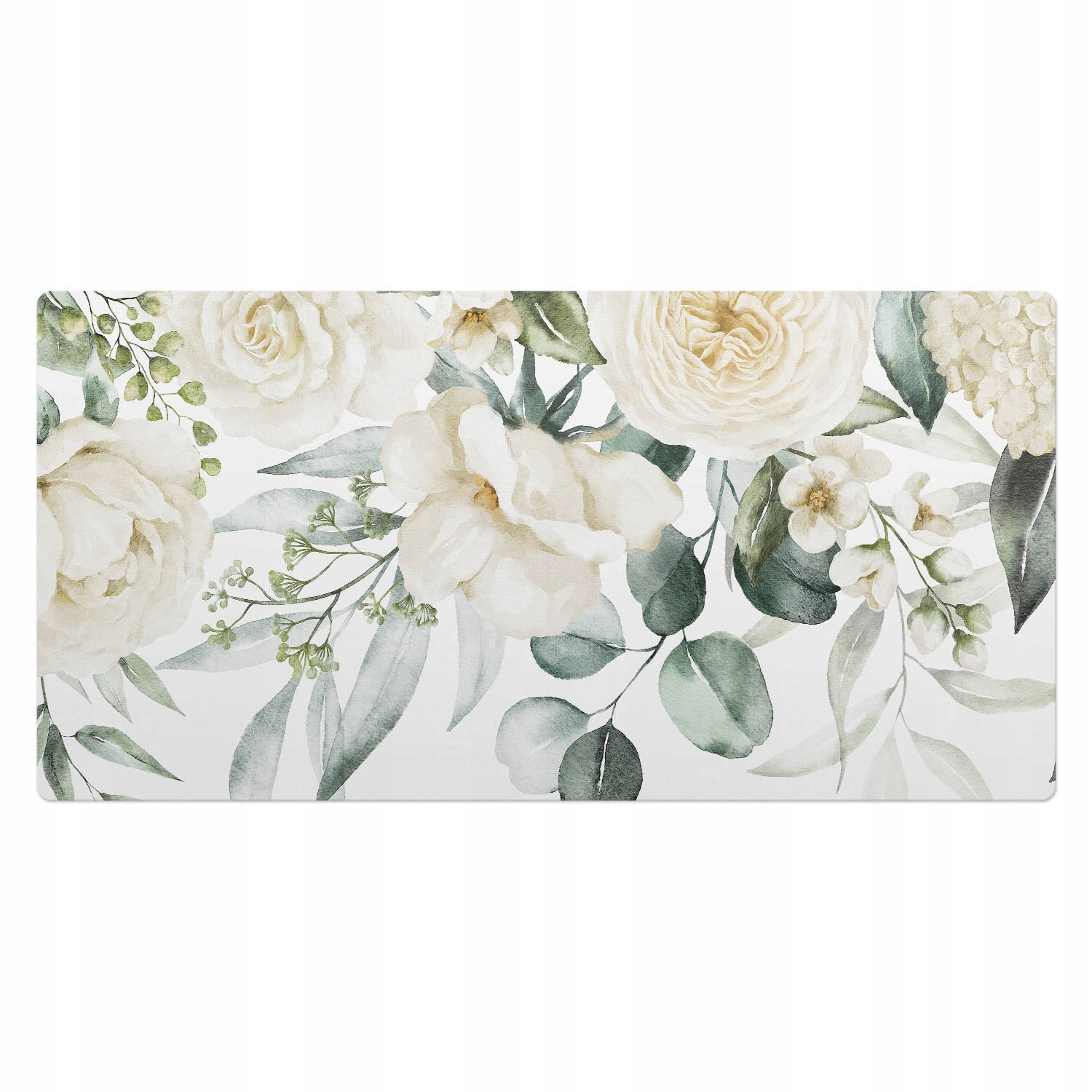 Podložka pod myš a klávesnici Květinový design ve vintage stylu 100 x 50 cm