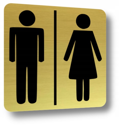 

Tabliczka Wc dla pań, panów, toaleta 95x95mm