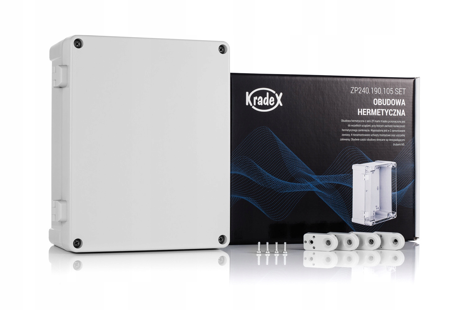 Obudowa hermetyczna kradex ZP240.190.105 Set