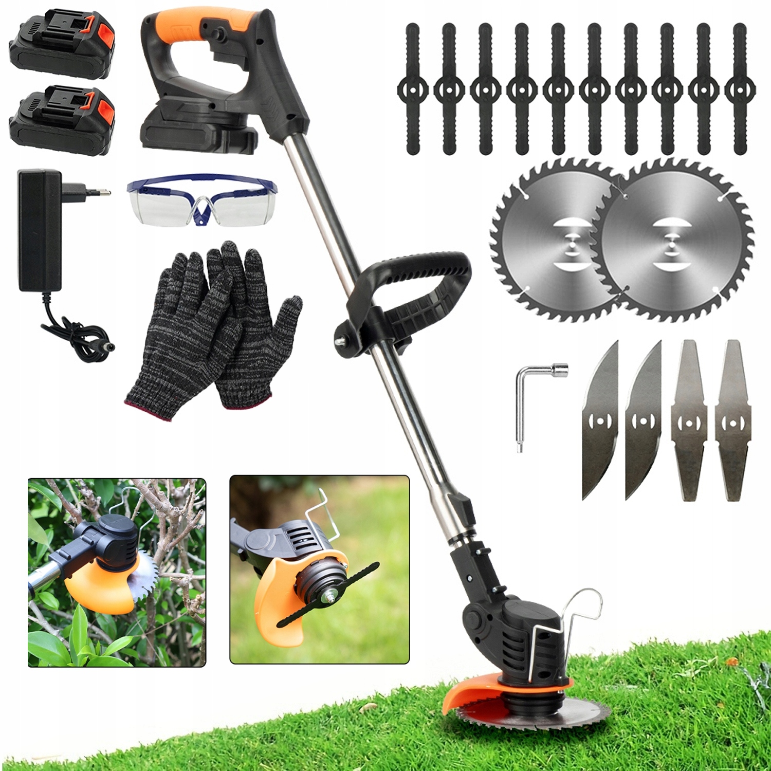 Bezdrátový zastřihovač pro Trávy 21000 ot/min Výkon 800 W Pro keře a Trávy