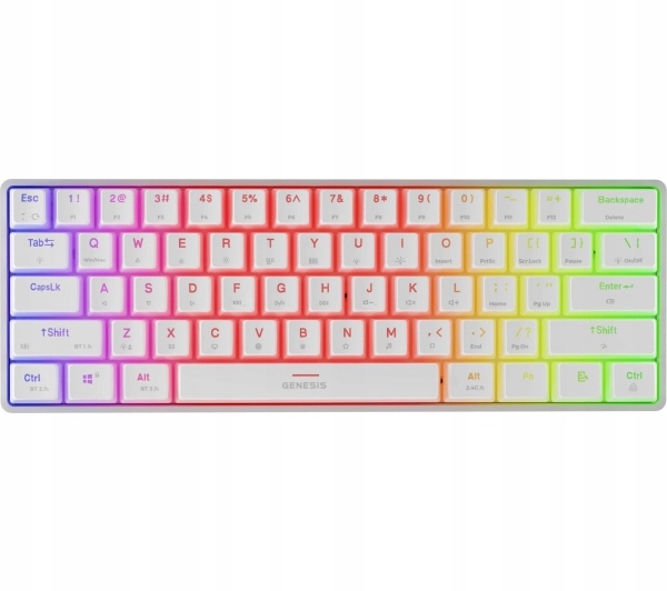 Klawiatura mechaniczna Genesis Thor 660 G2 Gateron Brown Biała