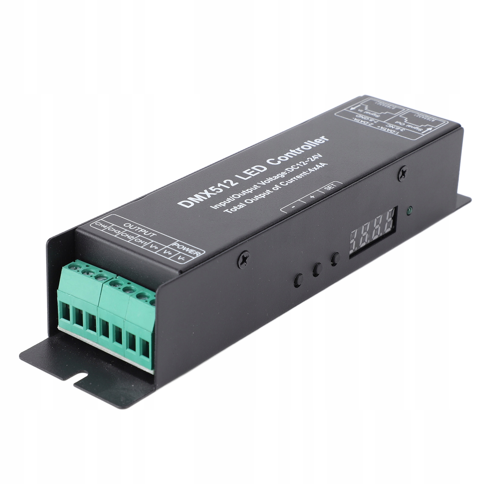 KONTROLER DMX512 4 KANAŁY DC 12V-24V TAŚMA LED DEKODER