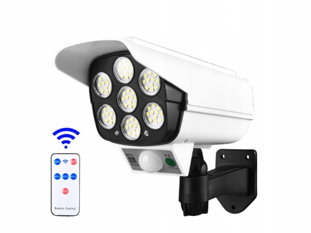 LAMPA SOLARNA ATRAPA KAMERY 2W1 LED OGRÓD + PILOT Marka Inna