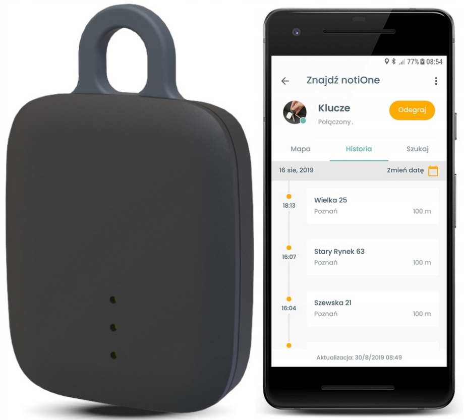 

notiOne Go Lokalizator Kluczy Psa Samochód Rower