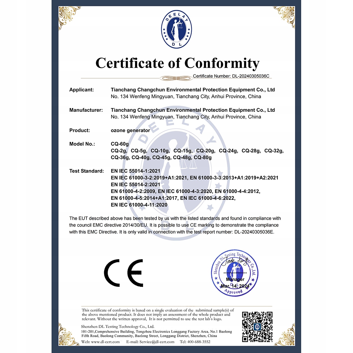 Profesjonalny Generator Ozonu Ozonator Powietrza Ulepszony 60 000 MG/H Waga produktu z opakowaniem jednostkowym 1.806 kg