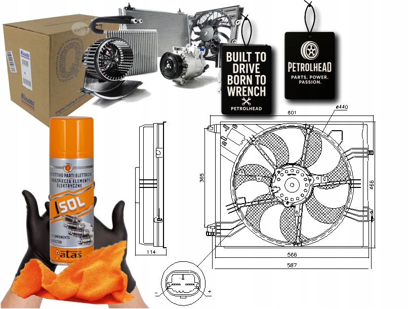 Ventilátor Chladiče S Krytem Renault Megane IV Tali #Petrolhead Pro+ Kit4