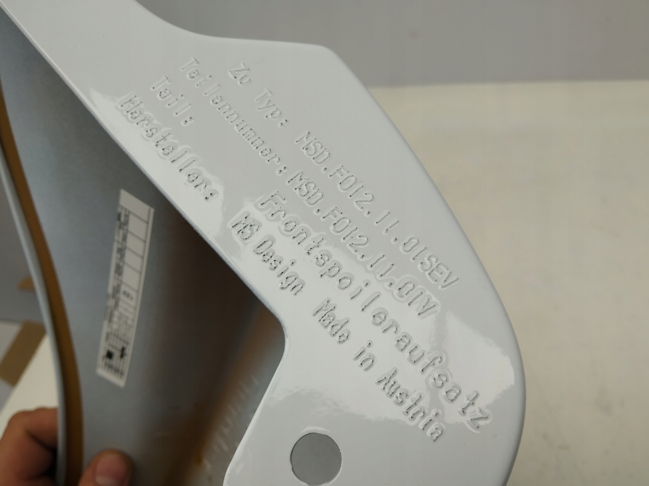 Ford Focus Mk3 MS design hokej spoiler accessories right w bumper front new