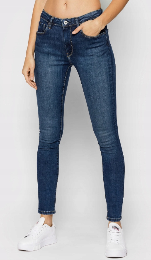 Pepe Jeans Džíny Úzké Nohavice modré dlouhé 26/30 T4A