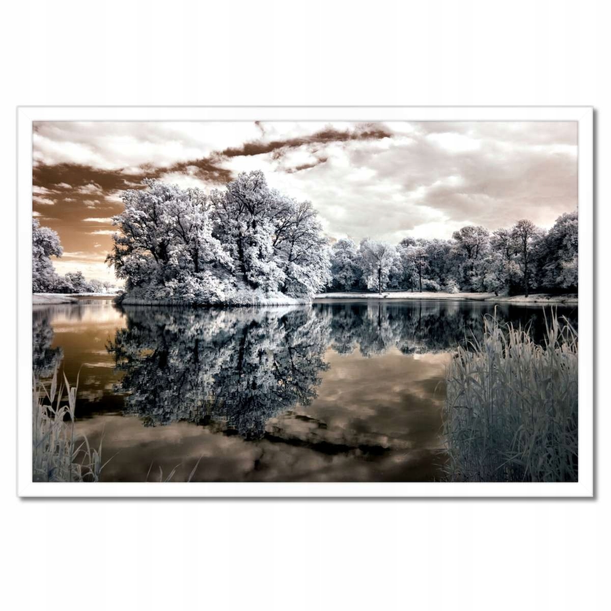 Plakáty v rámu 60x40 Ostrov na jezeře