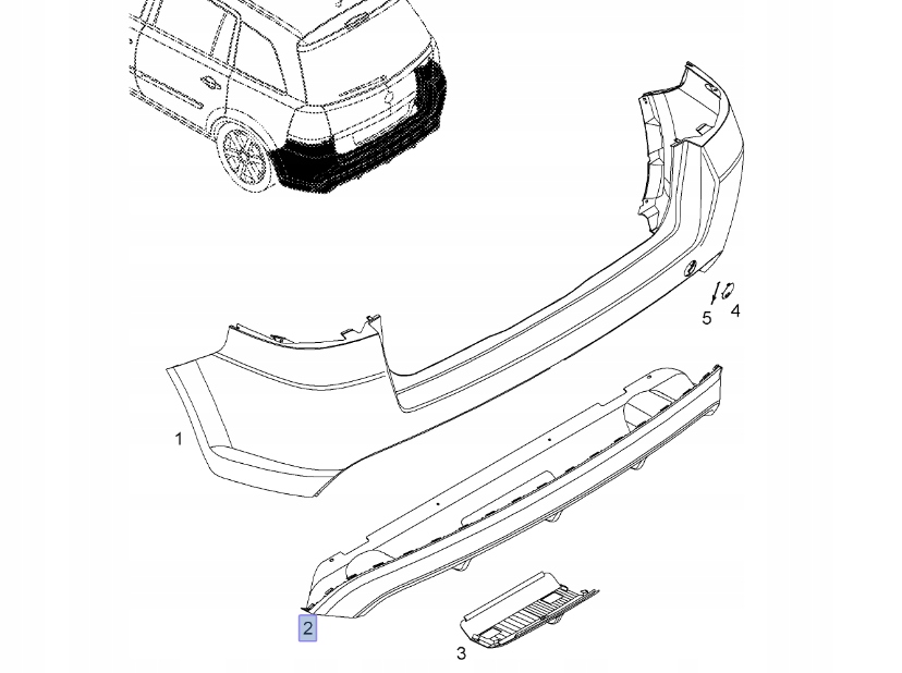 SPOILER, DOKŁADKA ZDERZAKA TYŁ OPEL ZAFIRA B Producent części Opel OE