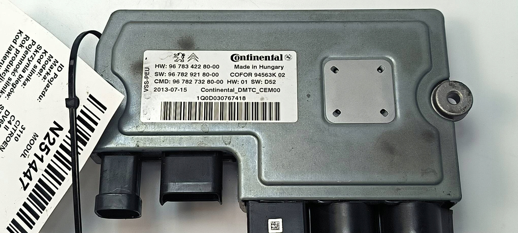modulo START STOP 9678342280 CITROEN C4 II