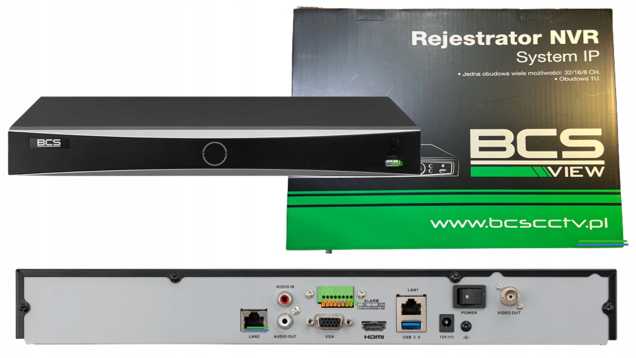 Rejestrator Ip BCS-V-NVR1602-A-4K-Ai(2) 16CH, 12MPx