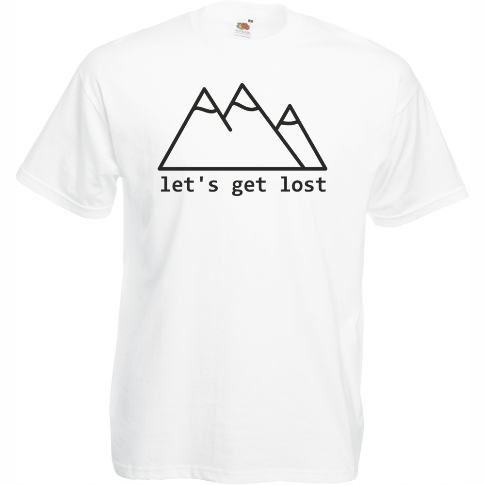 

Koszulka lets get lost góry przygoda S biała