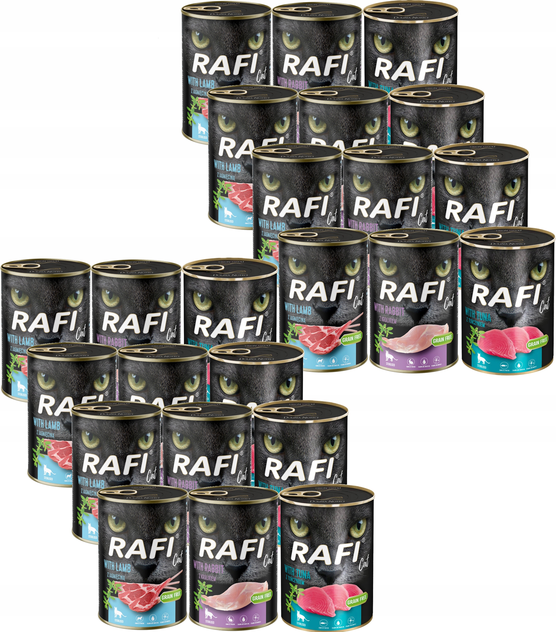 Rafi Cat Adult mokra karma dla kota MIX Smaków 24x 400g