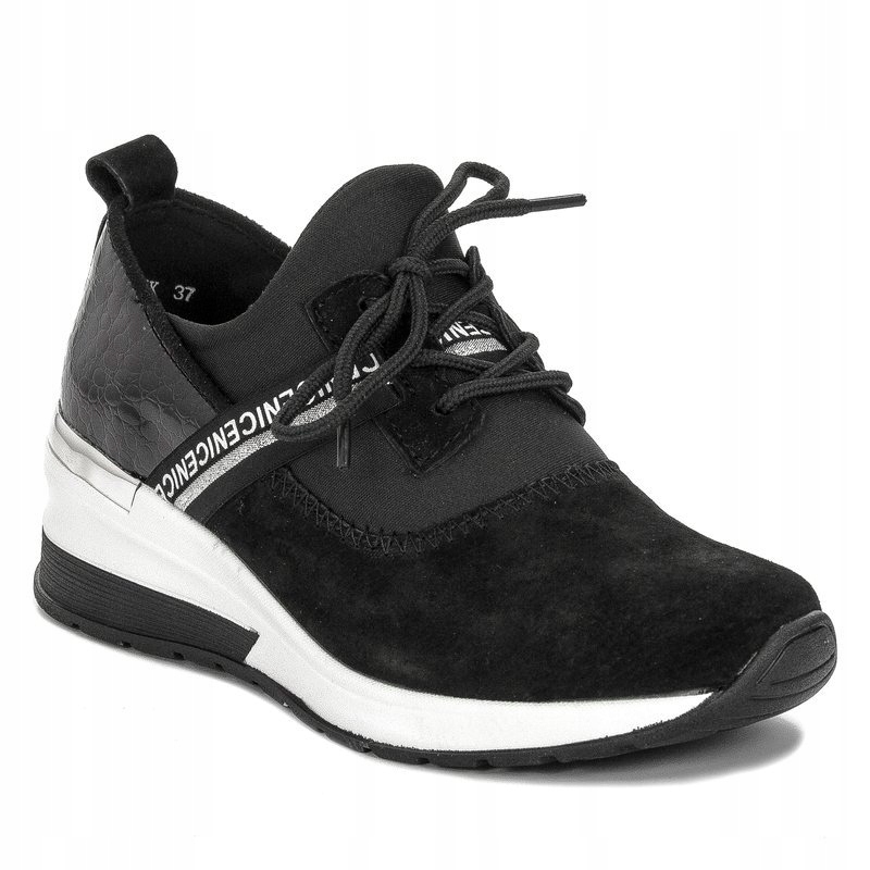 

Sneakersy Filippo DP1388-21 Bk Black skórzane r.41