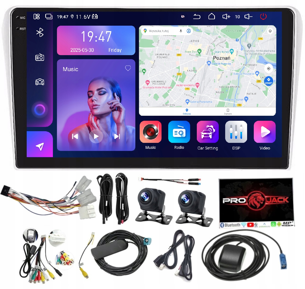 Rádio Navigácia Toyota Avensis 2002-2008 Carplay Android Auto 8/256GB Sim