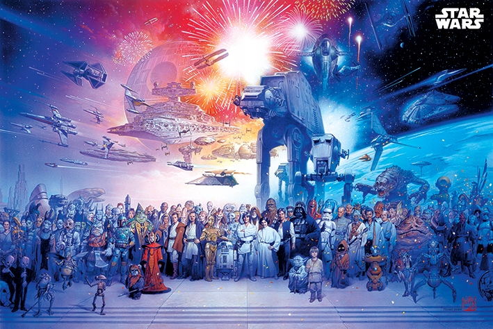 

Star Wars Gwiezdne Wojny Bohaterowie plakat 91x61