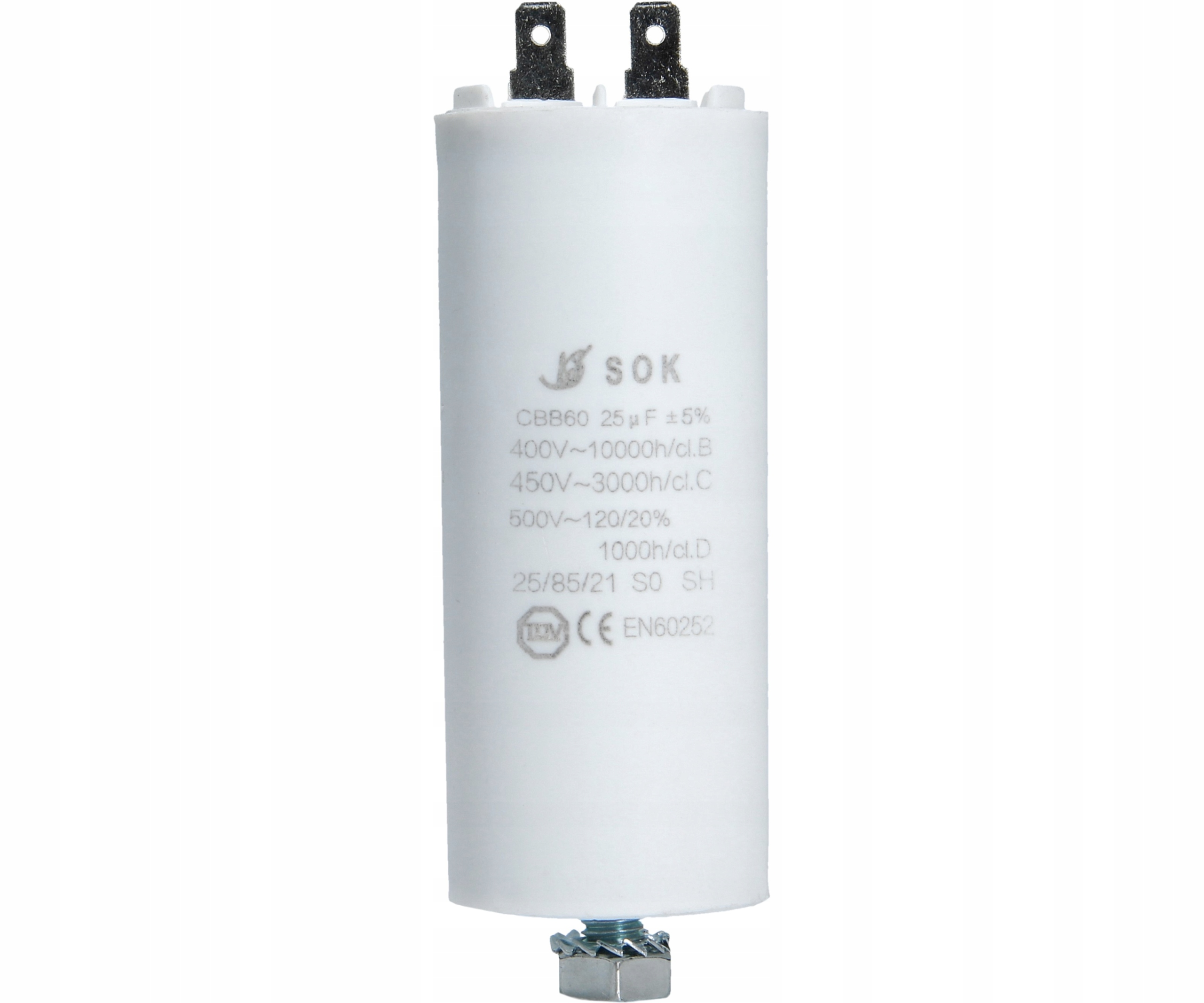 

Kondensator rozruchowy 25uf CBB60 400-500V