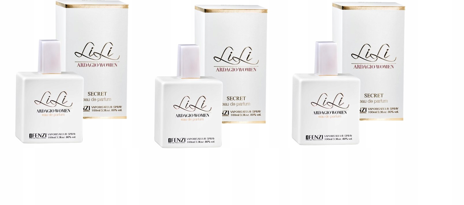 JFenzi Lili Ardagio Secret 3x100 ml dámská parfémovaná voda