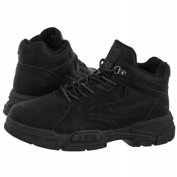 Boty Zateplené Pánské Tenisky Big Star Černé OO174582