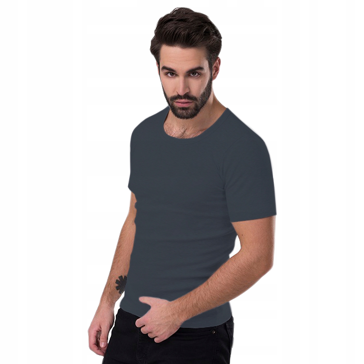 

Bezszwowy T-shirt Bawełna Szata Olgierd Grafit, M